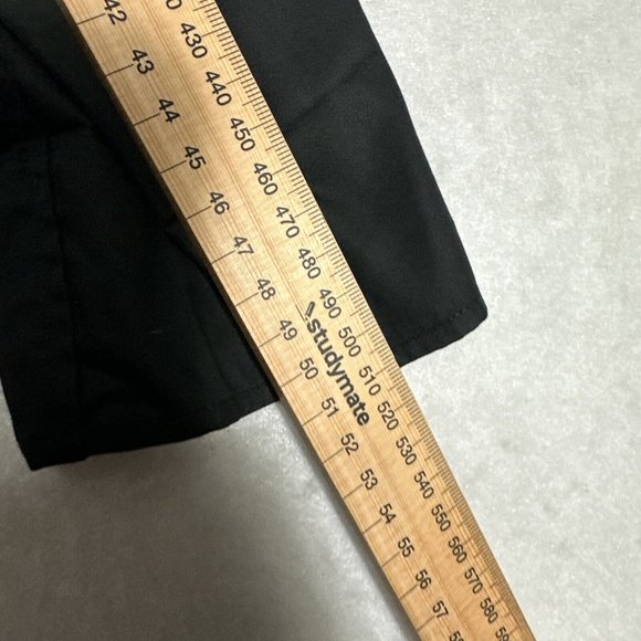 Hugo Boss Womens Shirt Dress size 10 Black Long Sleeve Belt Polished Cotton - Picture 12 of 15